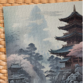 Japanse Tempel Traditionele Schilderij Legpuzzel