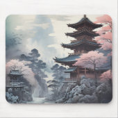 Japanse Tempel Traditionele Schilderij Muismat (Voorkant)