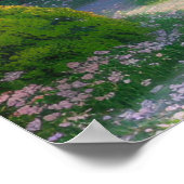 Japanse tempelamper mooi landschap poster (Hoek)