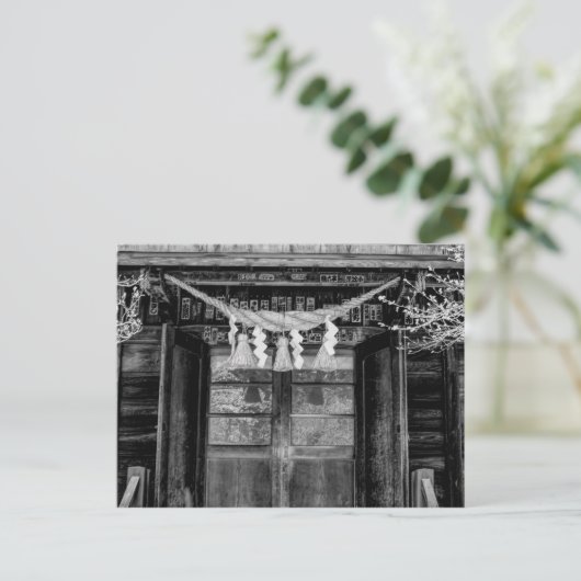 Japanse tempeldeuren met een heilige helling briefkaart (Staand voorkant)