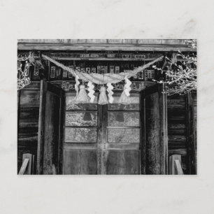 Japanse tempeldeuren met een heilige helling briefkaart