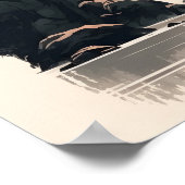 Japanse tempellandschap poster – Zen berg (Hoek)