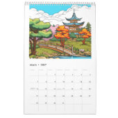 Japanse tempeltuin kalender (Mar 2027)