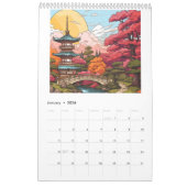 Japanse tempeltuin kalender (Jan 2026)