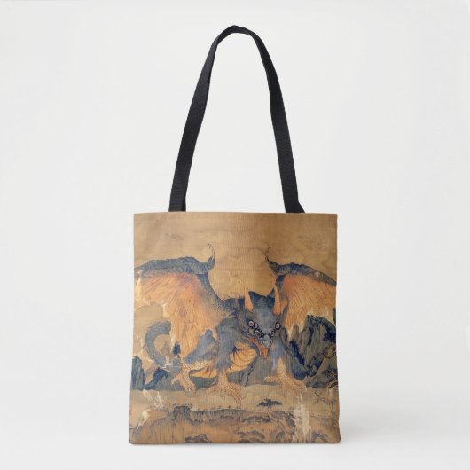Japanse Tengu met Vier Ogen Tote Bag (Voorkant)