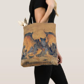 Japanse Tengu met Vier Ogen Tote Bag (Dichtbij)
