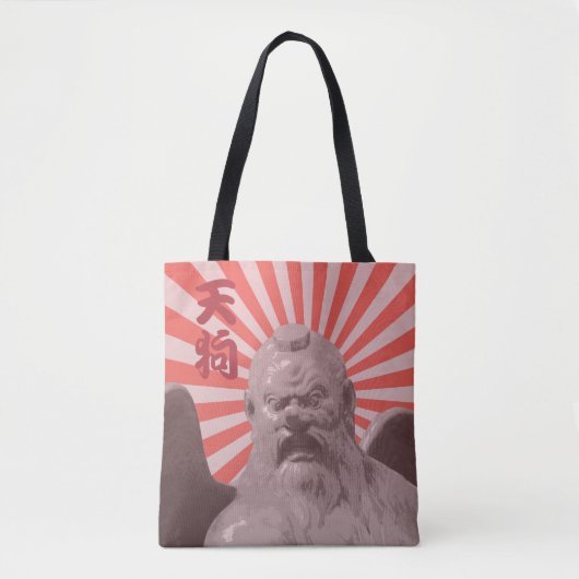 Japanse Tengu Sunburst Tote Bag (Voorkant)
