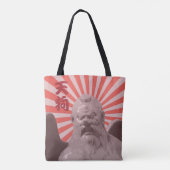 Japanse Tengu Sunburst Tote Bag (Achterkant)