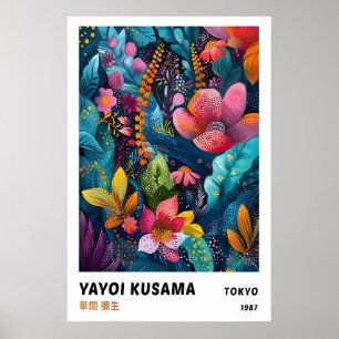 Japanse tentoonstellings poster, Yayoi Kusama Kuns Poster