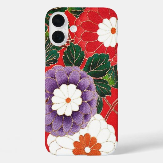 Japanse textielproducten - Red Dahlias Case-Mate iPhone Case (Achterkant)