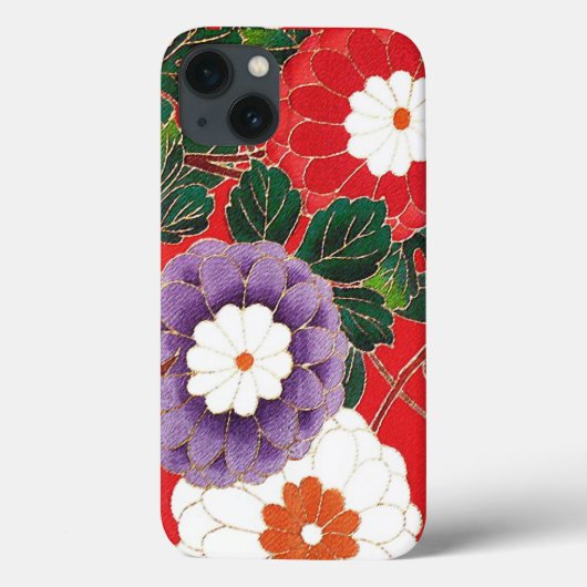  Japanse textielproducten - Red Dahlias Case-Mate iPhone Case (Achterkant)