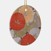 Japanse textielversiering keramisch ornament (Rechts)