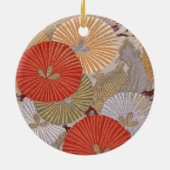 Japanse textielversiering keramisch ornament (Achterkant)