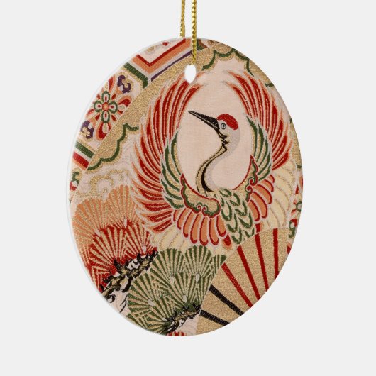 Japanse textielversiering keramisch ornament (Rechts)