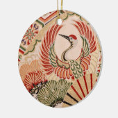 Japanse textielversiering keramisch ornament (Links)