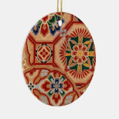 Japanse textielversiering keramisch ornament (Rechts)