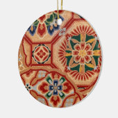 Japanse textielversiering keramisch ornament (Links)