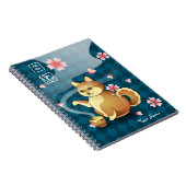 Japanse theapot Shiba Inu Kanji Personalized Diary Notitieboek (Rechterzijde)