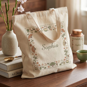 Japanse Theeceremonie Aangepaste Naam Boodschappen Tote Bag