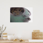 Japanse theepot met theefoto poster (Keuken)