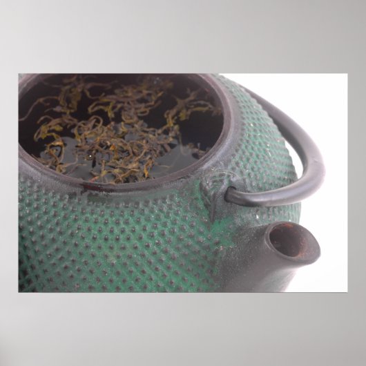 Japanse theepot met theefoto poster (Voorkant)