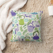 Japanse theepotten en bladeren kussen (Deken)