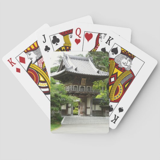 Japanse Theetuin in San Francisco Pokerkaarten (Achterkant)