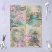 Japanse thema collage decoupage crafting tissuepapier (Craft)