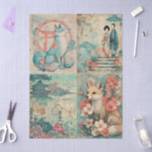 Japanse thema collage decoupage crafting tissuepapier (Craft)