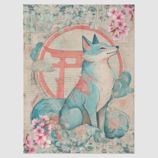 Japanse thema decoupage crafting tissuepapier (Voorkant)
