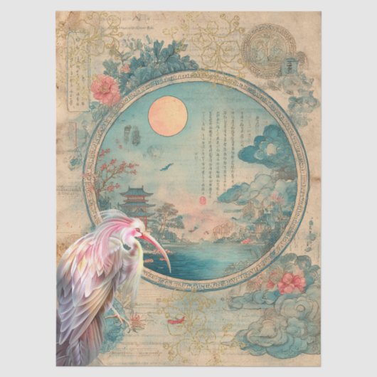 Japanse thema decoupage crafting tissuepapier (Voorkant)