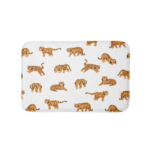 Japanse tijger:  doodle naadloos badmat (Voorkant)