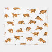 Japanse tijger: doodle naadloos fleece deken (Voorkant (Horizontaal))