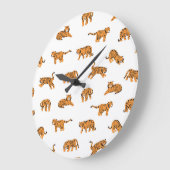 Japanse tijger:  doodle naadloos grote klok (Hoek)