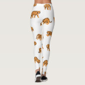 Japanse tijger:  doodle naadloos leggings (Achterkant)