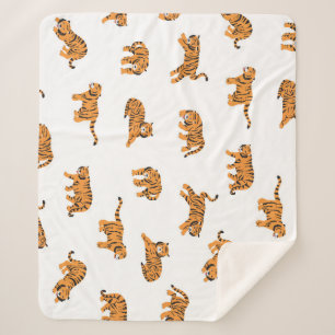 Japanse tijger:  doodle naadloos sherpa deken