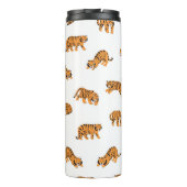Japanse tijger:  doodle naadloos thermosbeker (Achterkant)