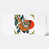 Japanse Tijger iPhone case | Ukiyo-e Samurai Art (Achterkant (horizontaal))