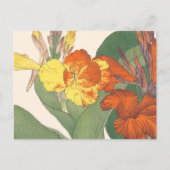  Japanse tijger Lily Woodblock Art Briefkaart (Voorkant)