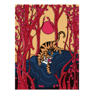 Japanse Tijger Perfect Poster