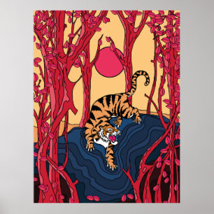 Japanse tijger poster