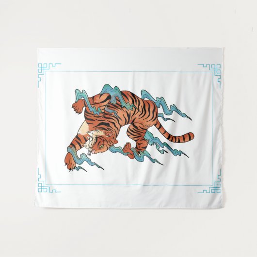 Japanse tijger wandkleed (Voorkant (horizontaal))