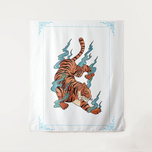 Japanse tijger wandkleed (Voorkant)