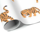 Japanse tijgerdierdoodle naadloze hand cadeaupapier (Rol Hoek)