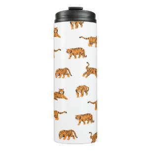 Japanse tijgerdierdoodle naadloze  hand thermosbeker