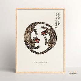 Japanse tijgers Yatsuo no Tsubaki Taguchi Poster