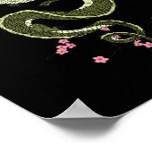 Japanse Tokio Dragon Aziatische retro 80's stijl 3 Poster (Hoek)