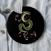 Japanse Tokio Dragon Aziatische retro 80's stijl 3 Ronde Button 6,0 Cm (In situ)