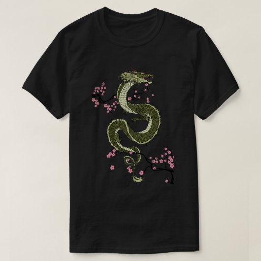 Japanse Tokio Dragon Aziatische retro 80's stijl 3 T-shirt (Design voorkant)