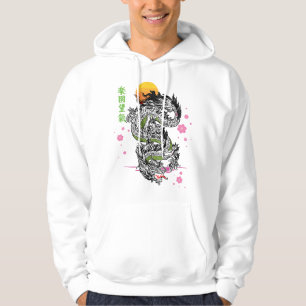 Japanse Tokyo Draak Aziatische Kanji Sakura Tattoo Hoodie